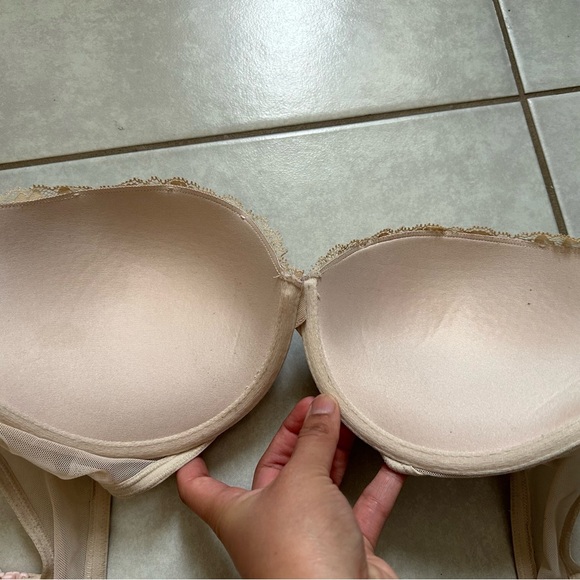 Elegant Lace Underwire Bra - Tan - Picture 8 of 10